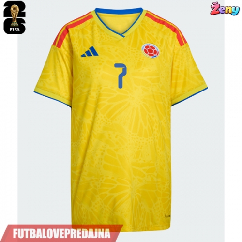 Lacne Ženy Futbalové dres Kolumbia Luis Diaz #7 MS 2026 Krátky Rukáv - Domáci